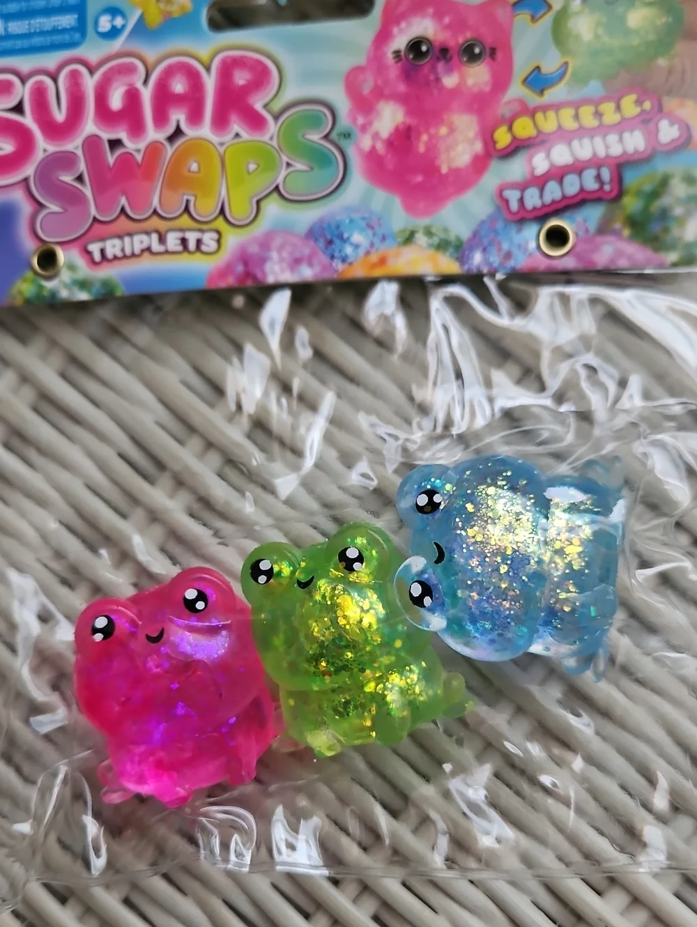 Brand New Orb Triplet Frogs Sugar Swap Squishies